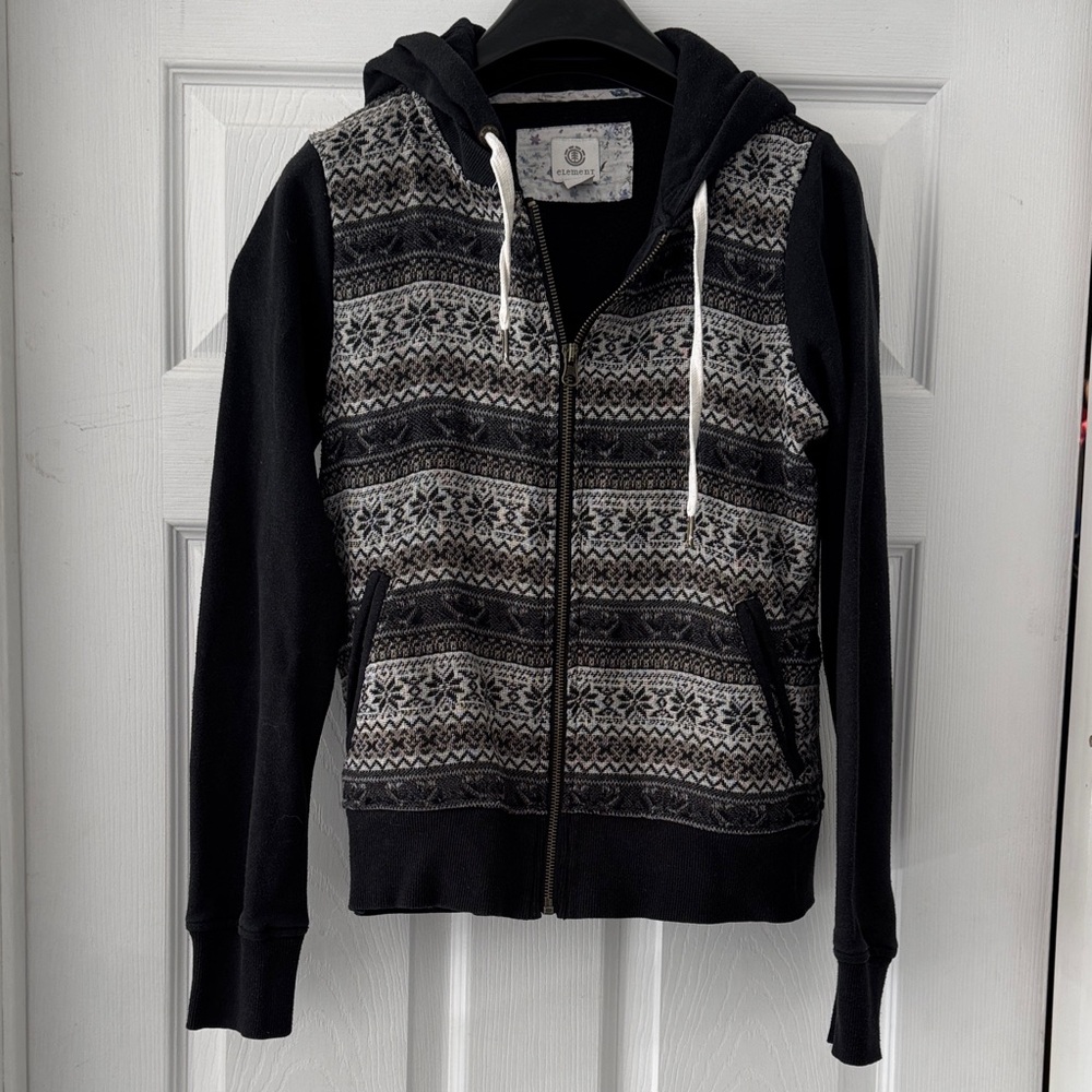 Element Black and Gray Patterned Women's Sweater